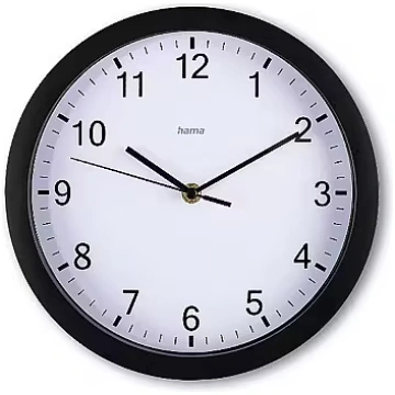 Hama elba wall clock 25cm black (185865)
