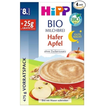 HiPP Bioloģiskā piena biezputra Goodnight Oat Appl