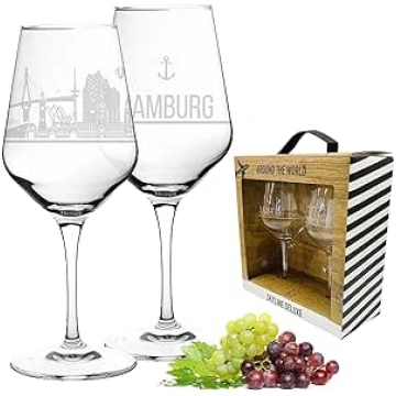 3forCologne komplekts ar 2 Hamburgas vīna glāzēm, 