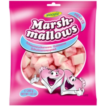 Zefīrs WOOGIE Marshmallows sirsniņas, 200g 450-145