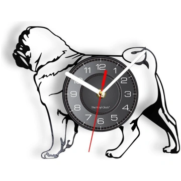 DOG Wall Clock With LED Light