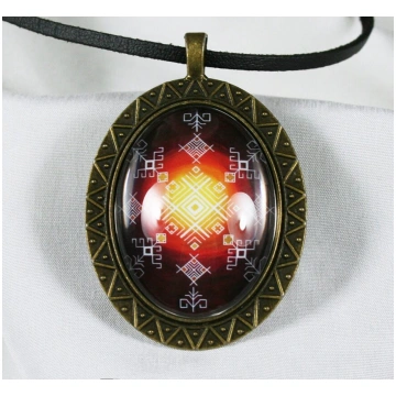 Spēka zīmju amulets Atjaunotne un izaugsme Ovāls