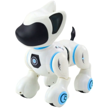 Interaktīvs robotu suns ar tālvadības pulti – balt