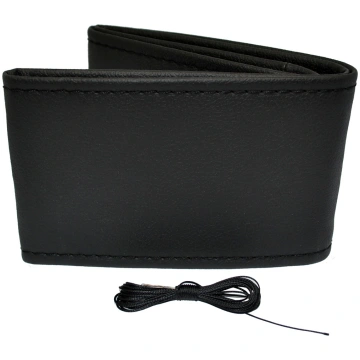Stitching steering wheel cover black 38-39 cm AMIO