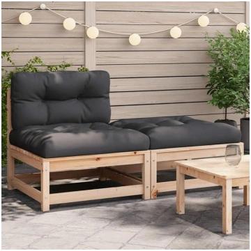 Homgoday Garden Sofa Without Armrests with Cushion