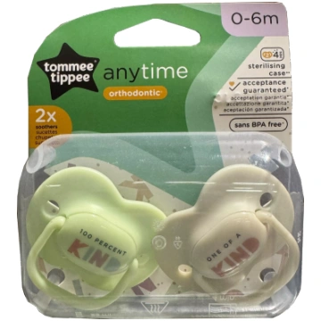 TOMMEE TIPPEE Anytime 0-6 m. māneklītis, 2 gab