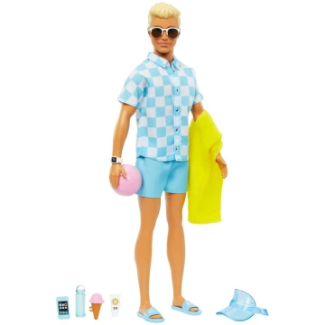 Barbie Ken pludmales lelle ar aksesuāriem HPL74 01