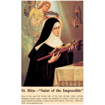 Prayer to Saint Rita Prayer Card (Pack of 100)