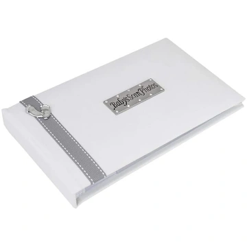Baby Scan Soft Dove Grey Izšūts un alvas bērnu kāj