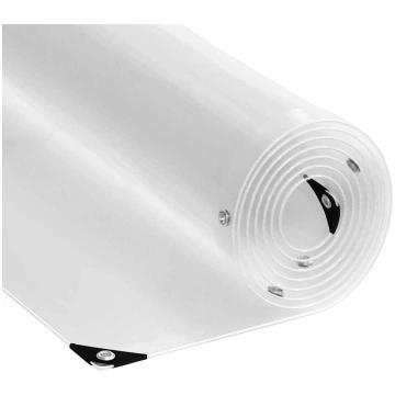 Caurspīdīgs brezents ar cilpām 6x6 m pvc