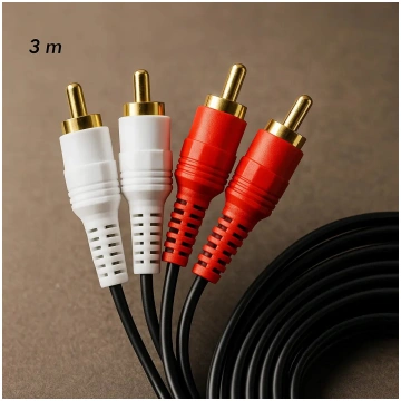Riff RF990 2x RCA uz 2x RCA audio kabelis, 3 m, ze