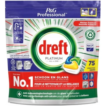 DREFT PLATINUM 75gab trauku mazgājamās mašīnas tab