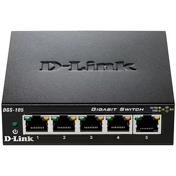 D-Link DGS‑105 5-Port Gigabit Unmanaged Desktop Sw