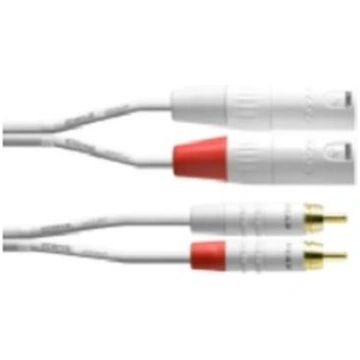 Cordial 2 x RCA/2 x XLR, 3 m audio cable, 2 XLR (3