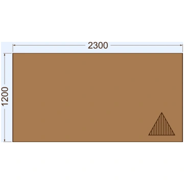Gofrēta kartona loksne 2300x1200 mm Jenson Iepakoj