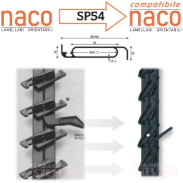 Comando orientabile a 26 lamelle compatibile Naco 