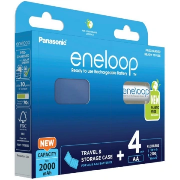 Uzlādējamās baterijas Panasonic Eneloop, AA, 2000 