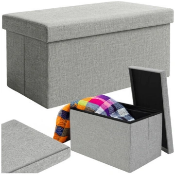 XXL saliekamais pufs ar uzglabāšanas kasti 76x38x3