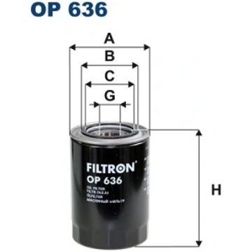 FILTRON Eļļas filtri OP 636