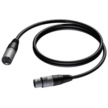 Procab CAB901 audio cable, 5 m, XLR, Black CAB901/