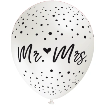 BALLOON PRINTED "MR&MRS" 12"