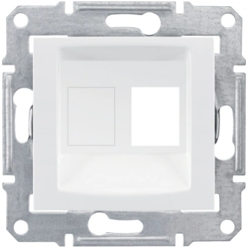 Centrālplate 1xkeystone ligzdai balta SEDNA PRO SC