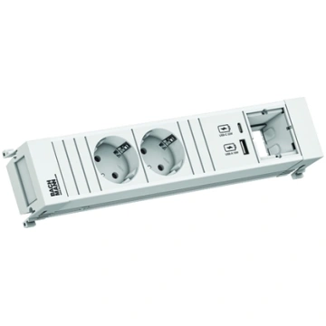 Bachmann POWER FRAME 2xCEE7/3 1xCM 1xUSB A/C 22W 0