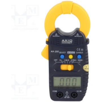 AX-200; AC digital clamp meter; Øcable: 21mm; LCD