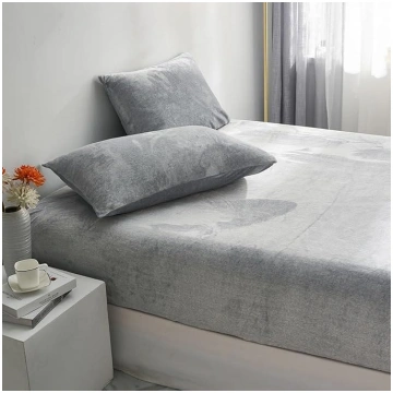 Luofanfei Fleece Fitted Sheet 140 x 200 cm, pūkain