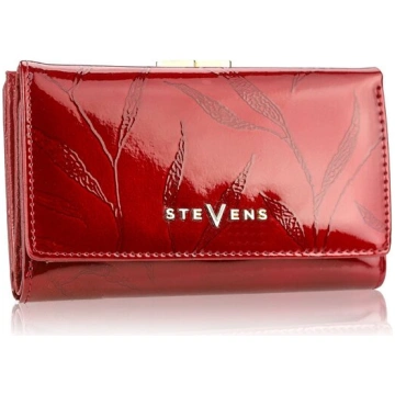 Sieviešu ādas maks Stevens lakots, sarkans