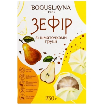 Zefīrs BOGUSLAVNA, ar bumbieru gabaliņiem, 230g