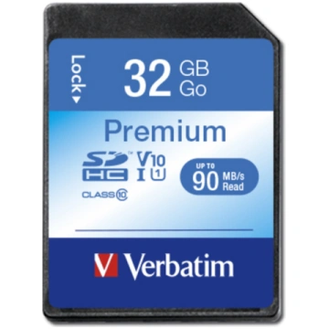 Verbatim SDHC Memory Card 32 GB UHS‑I Premium Clas