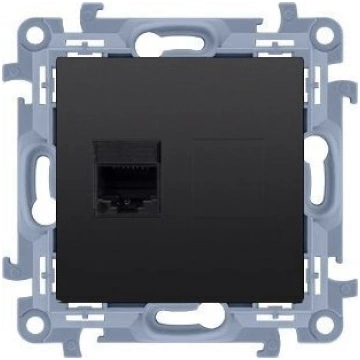 Simon 10 Rj45 Cat 5e matēta melna datora ligzda