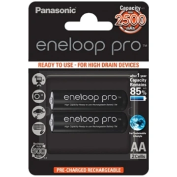 Panasonic Eneloop Pro Batteries AA 2500mAh recharg