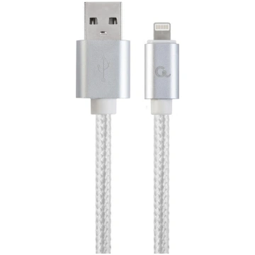 Gembird cotton braided USB Lightning 1.8m Silver |
