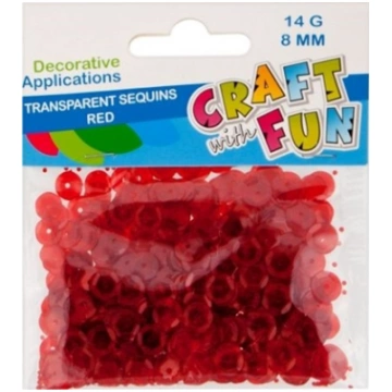 Craft with Fun CF CEKINY TRANSPARENT GUZIK 8MM CZE