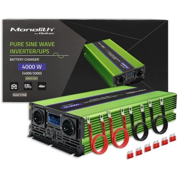 Qoltec Pure Sine Wave Inverter Monolith | battery