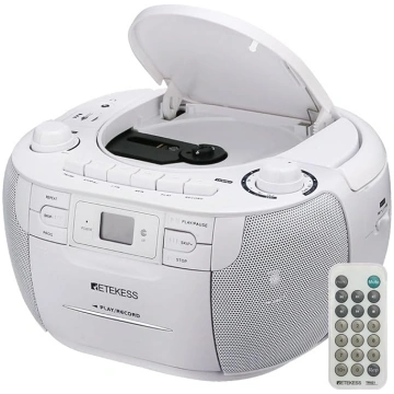 Retekess TR621 Pārnēsājams CD radio, kasešu atskaņ