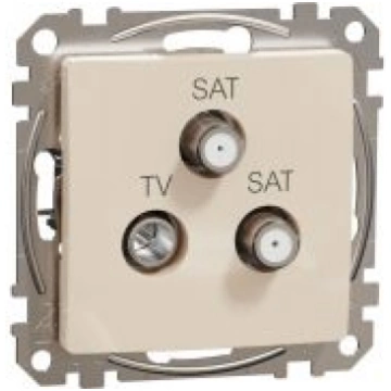 TV/SAT ligzda, Sedna Design & Elements, gala, 4dB,