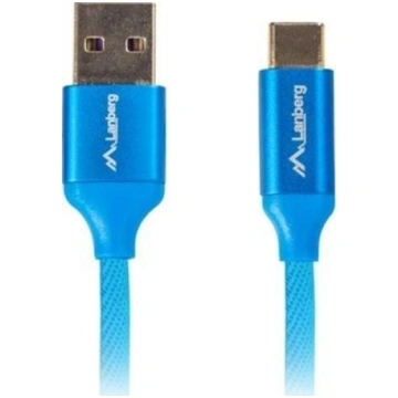 Kabel USB Lanberg USB-A - USB-C 0.5 m Niebieski (C
