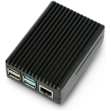 Case for Raspberry Pi 4B - with cutouts - aluminum
