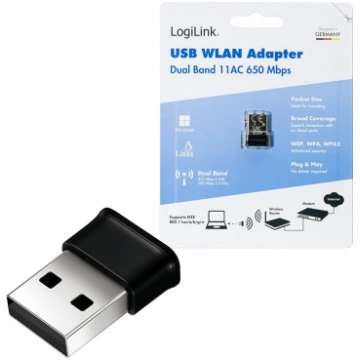 Wireless USB WLAN adapter, 11ac, 650 Mbit | WL0252