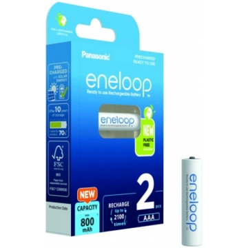 Eneloop aku. AAA 800 mAh 2 pcs. BK-4MCDE/2BE