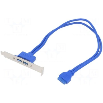 Adapter | IDE 20pin female,USB A socket x2 | 0.4m 