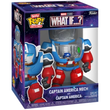 Funko POP! Bitty Bots: MarvelWI- CA Mech w/Cap FK9
