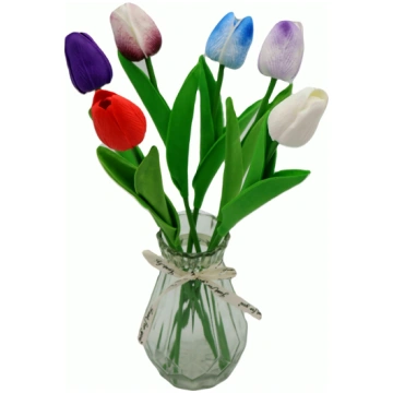Zieds dekoratīvais Tulpe 32cm 1gab.(silikons) Mix
