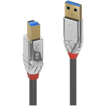 Lindy 2m USB 3.2 Type A to B Cable, 5Gbps, Cromo L