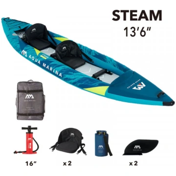 PIEPŪŠAMAIS KAYAKS Steam 13'6" (412cm) Aqua M