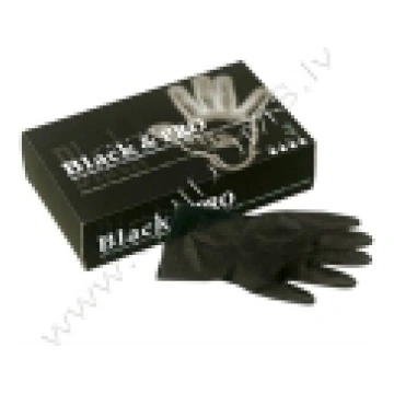 SIBEL BLACK&PRO GLOVE LATEX BLACK SATIN EXTRA LARG