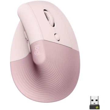Bezvadu datorpele Logitech LIFT, ergonomic, Rozā, 